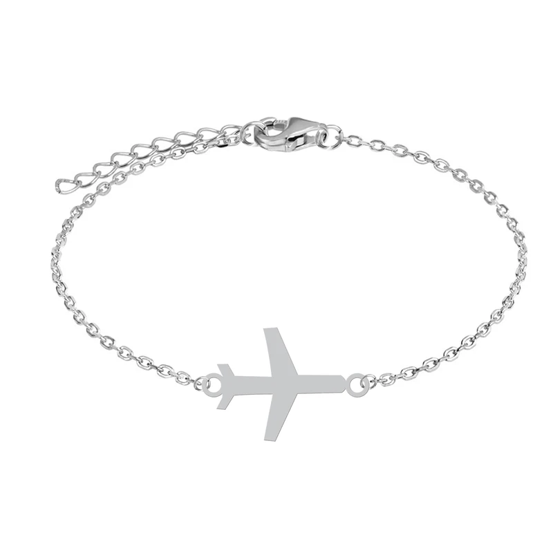 دستبند زنجیری زنانه هایکا مدل کارتونی هواپیما کد z.dh204