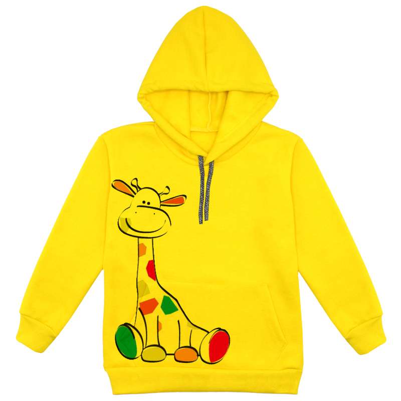 هودی پسرانه مدل زرافه F213 رنگ زرد