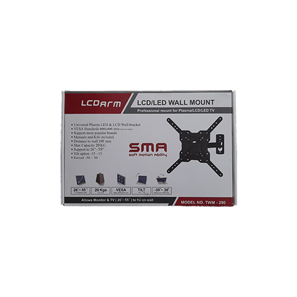 پایه دیواری ال سی دی ارم مدل TW290 مناسب برای سایز 26 تا 55 اینچ