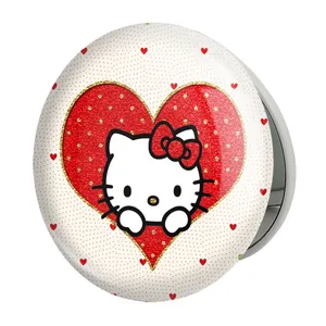 آینه جیبی خندالو طرح هلو کیتی مدل تاشو کد 24731 