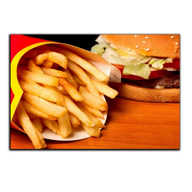 تابلو شاسی بکلیت طرح فست فود سیب زمینی سوخاری مدل SH-4976