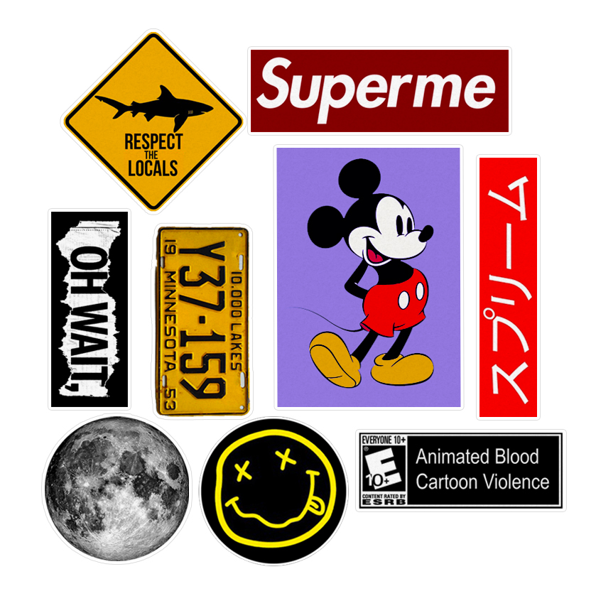 استیکر لپ تاپ ماسا دیزاین طرح Mickey Mouse کد SAL09 مجموعه 9 عددی