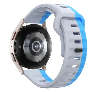  Goof Silicone Dual Belt Strap suitable for Samsung Galaxy Watch 7 40mm / Watch 7 44mm / Watch FE 40mm