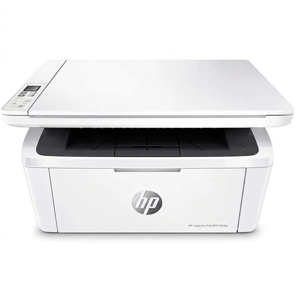 پرینتر اچ پی تک رنگ سه کاره با چاپ لیزری مدل LaserJet Pro M28w، سایز چاپ A4، اتصال به WiFi