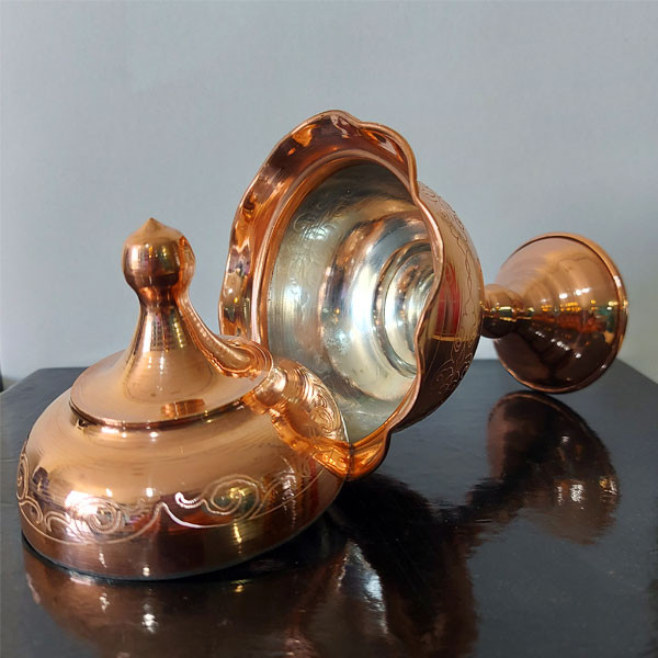 قندان مسی مدل رز  کد ZH268.3