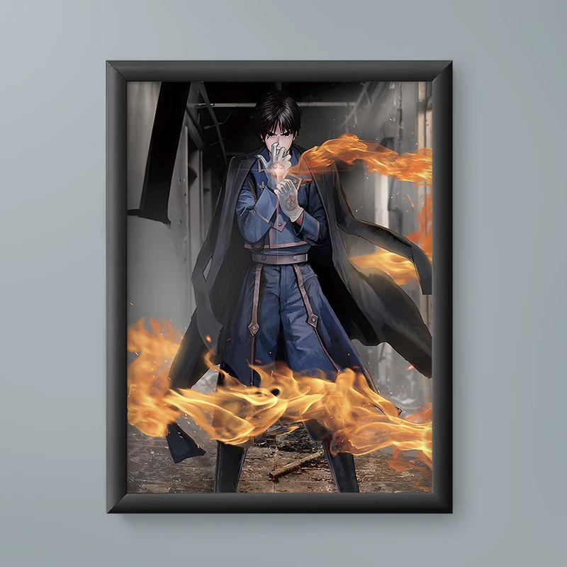 تابلو مدل انیمه روی موستانگ فول متال آلکمیست 01 Roy Mustang Fullmetal Alchemist anime