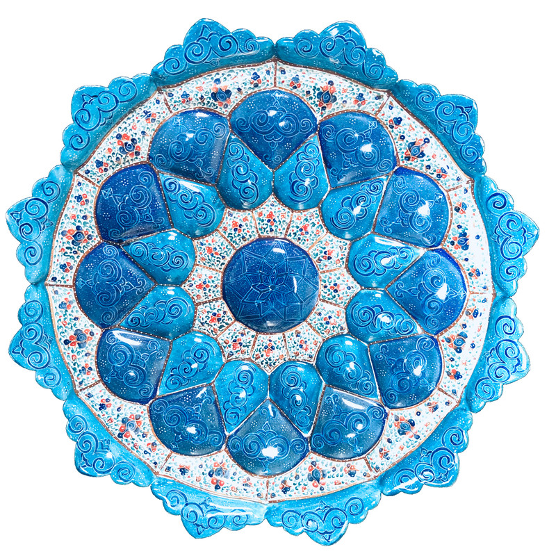 بشقاب مینا کاری اثر استاد فروتن کد 3