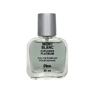 عطر جیبی مردانه پینک ویژوآل مدل Mont Blanc platinum explorer با رایحه تلخ حجم 30 میلی‌لیتر