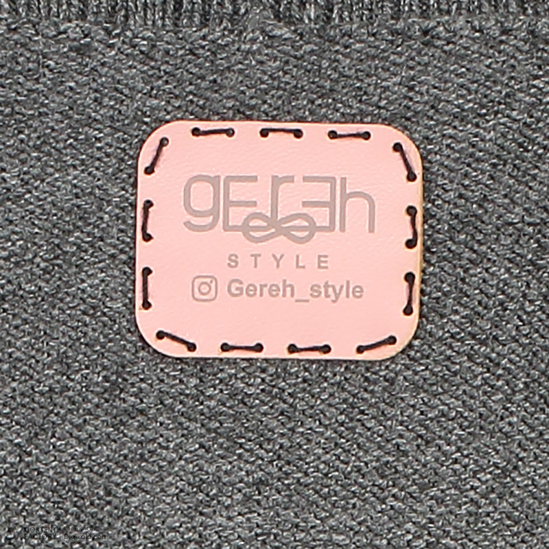 ژاکت زنانه گره استایل مدل گوشواره گیلاس  رنگ طوسی