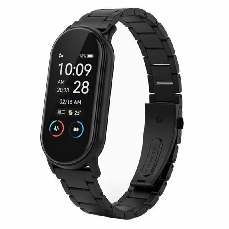 بند آکوآرا مدل 3Bead NV-Style مناسب برای ساعت هوشمند شیائومی Mi Band 8 / 9 12mm