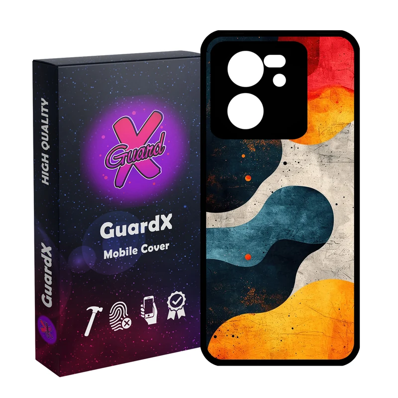 کاور گارد ایکس طرح رنگی مدل Glass10751 مناسب برای گوشی موبایل شیائومی 13T/13T Pro/Redmi K60 Ultra
