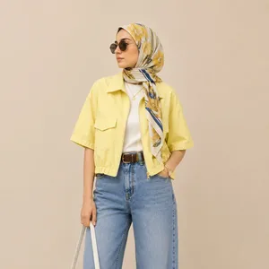 وست زنانه کراپ با زیپ مدل 008