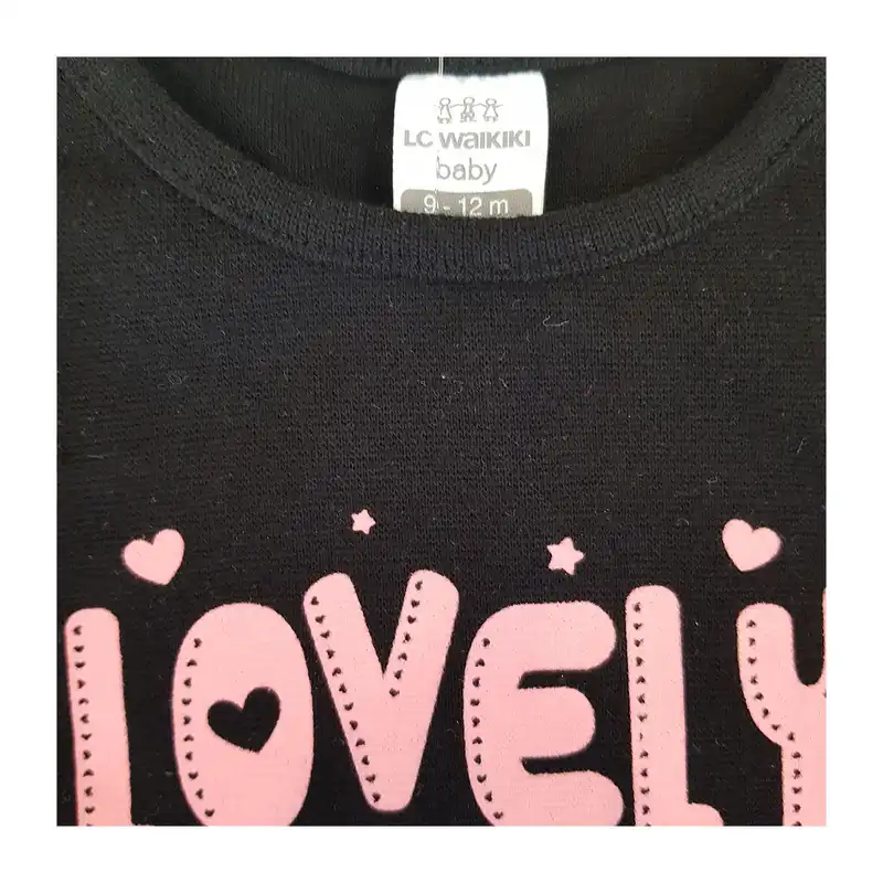 بادی آستین کوتاه نوزادی ال سی وایکیکی مدل لاولی