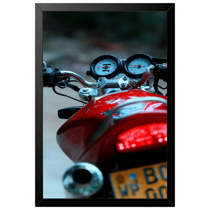 تابلو بکلیت طرح موتور سنگین هوندا Honda Hornet مدل B-po2263 فریم مشکی