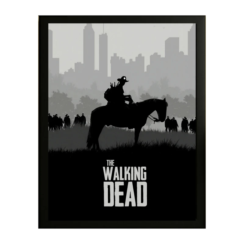 تابلو طرح the walking dead کد 01 فریم مشکی