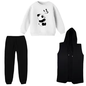 ست 3 تکه لباس راحتی بچگانه مدل خرس کد 4