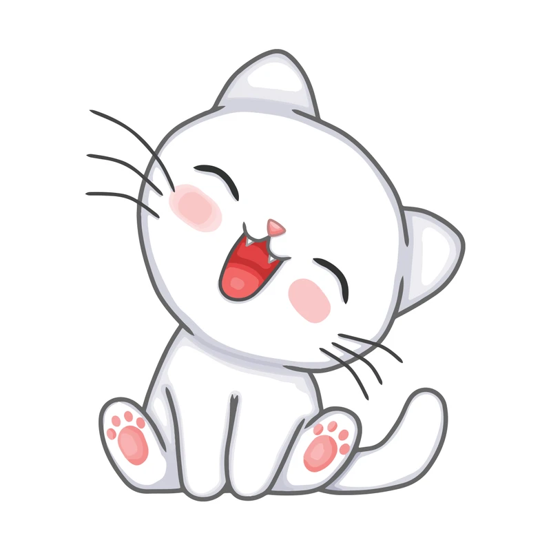 برچسب لپ تاپ پویا مارکت طرح گربه ملوس کد 915