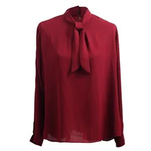 بلوز آستین بلند زنانه مدل blo.zr.110 رنگ زرشکی