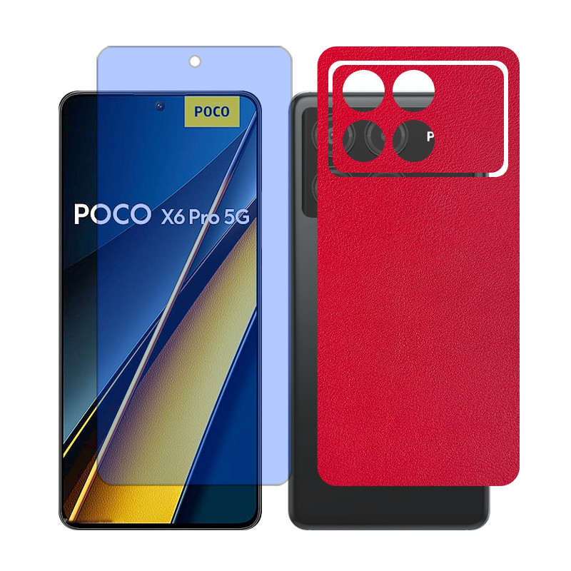 محافظ صفحه نمایش مات آنتی بلو گلس مدل Together مناسب برای گوشی موبایل شیائومی Poco X6 Pro به همراه برچسب پوششی پشت گوشی