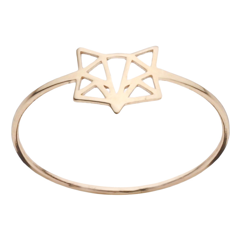 انگشتر طلا 18 عیار زنانه نیکان گلد مدل گرگ 8988 سایز 56