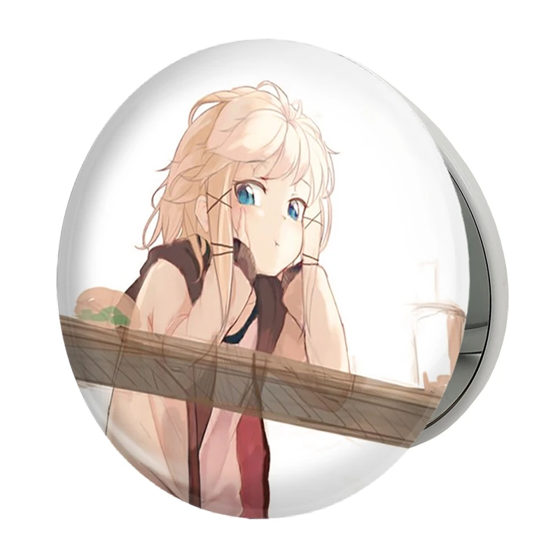 آینه جیبی خندالو طرح ساتومی و انجو انیمه گلوله سیاه مدل تاشو کد 35842