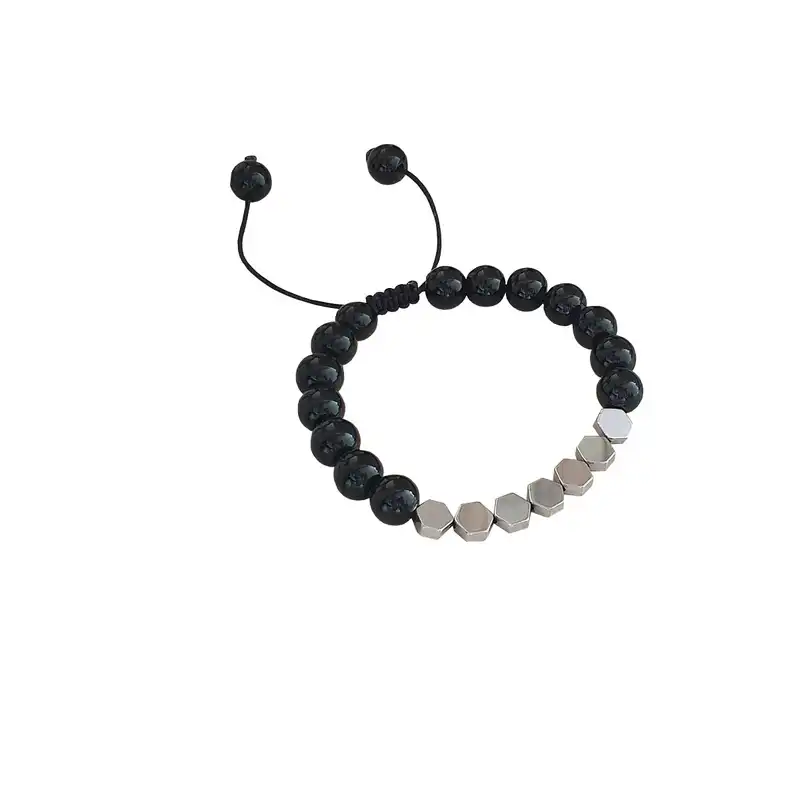 دستبند مدل حدید شش ضلعی کد 85