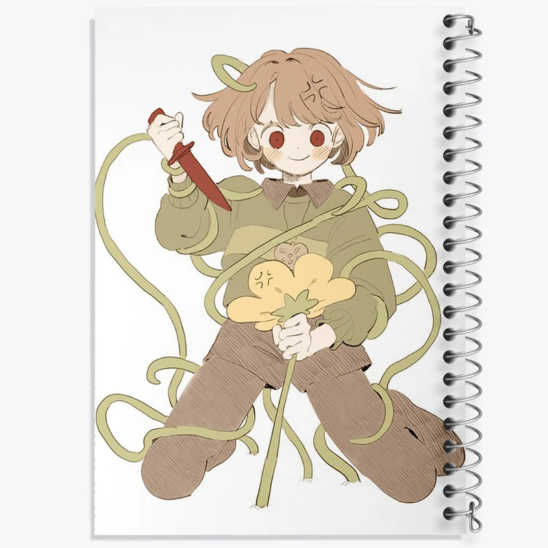 دفتر شطرنجی 50 برگ خندالو مدل بازی آندرتیل (Undertale) کد 31750