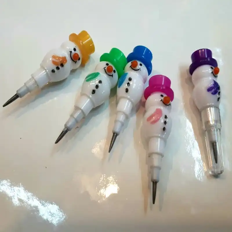 مداد فشنگی مدل آدم برفی به همراه  نوک مجموعه 20 عددی