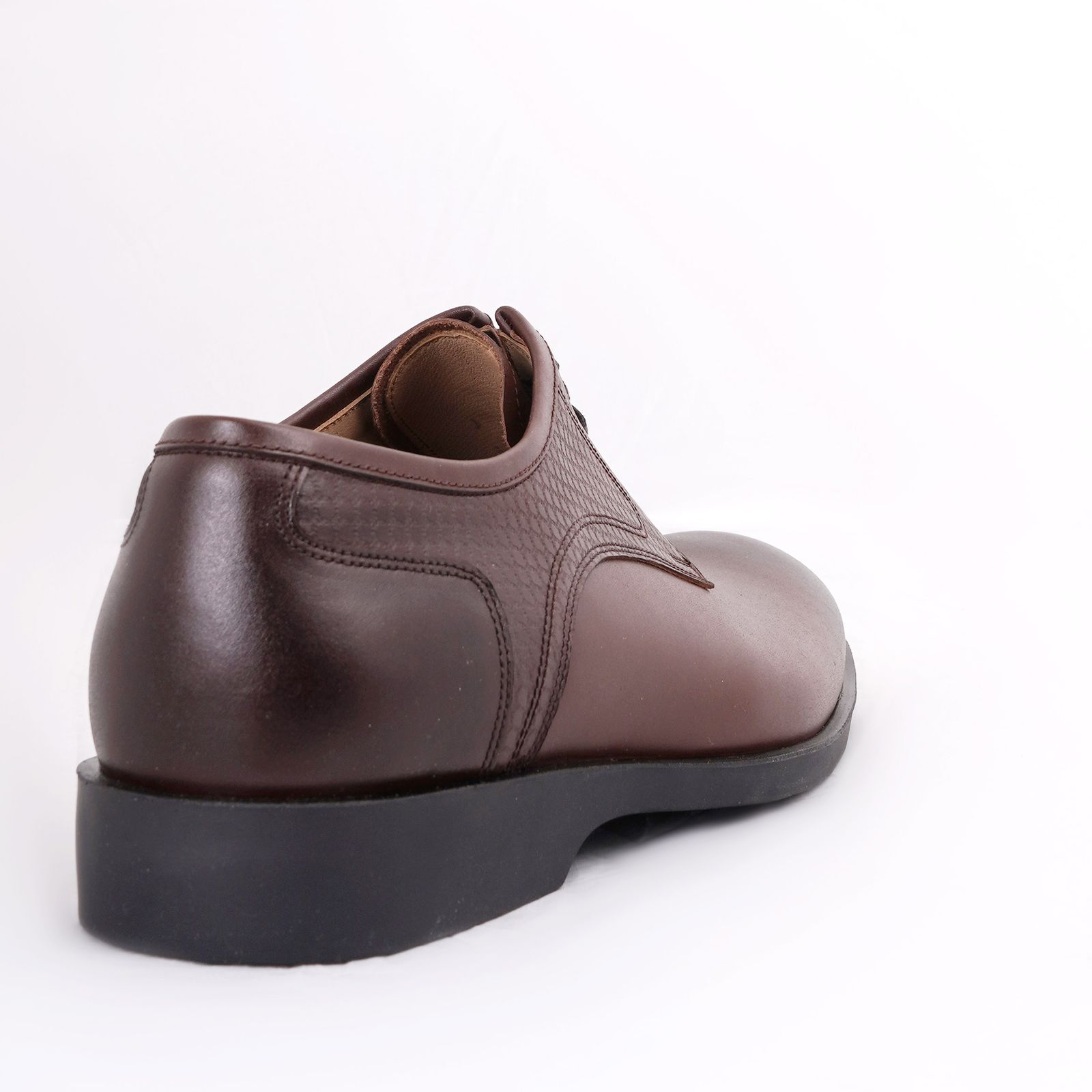 کفش مردانه کرمانی مدل چرم طبیعی دستدوز طبی کد 1075 رنگ قهوه ای -  - 5