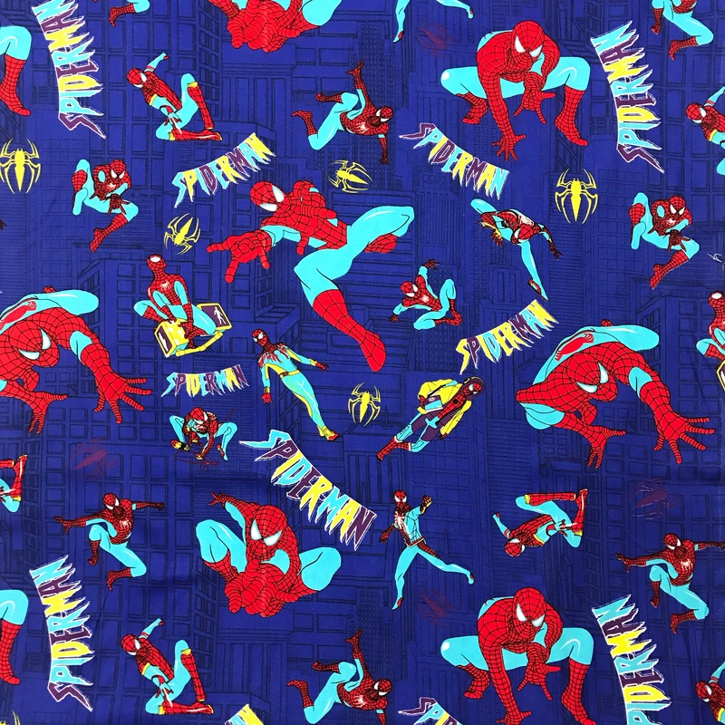 پارچه ملحفه نساجی بروجرد مدل عروسکی کارتونی طرح مرد عنکبوتی