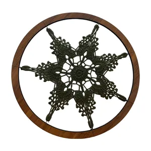 دیوارکوب بافتنی مدل گل یخ