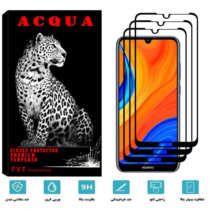 محافظ صفحه نمایش آکوا مدل HW مناسب برای گوشی موبایل هوآوی Y6s بسته 3 عددی