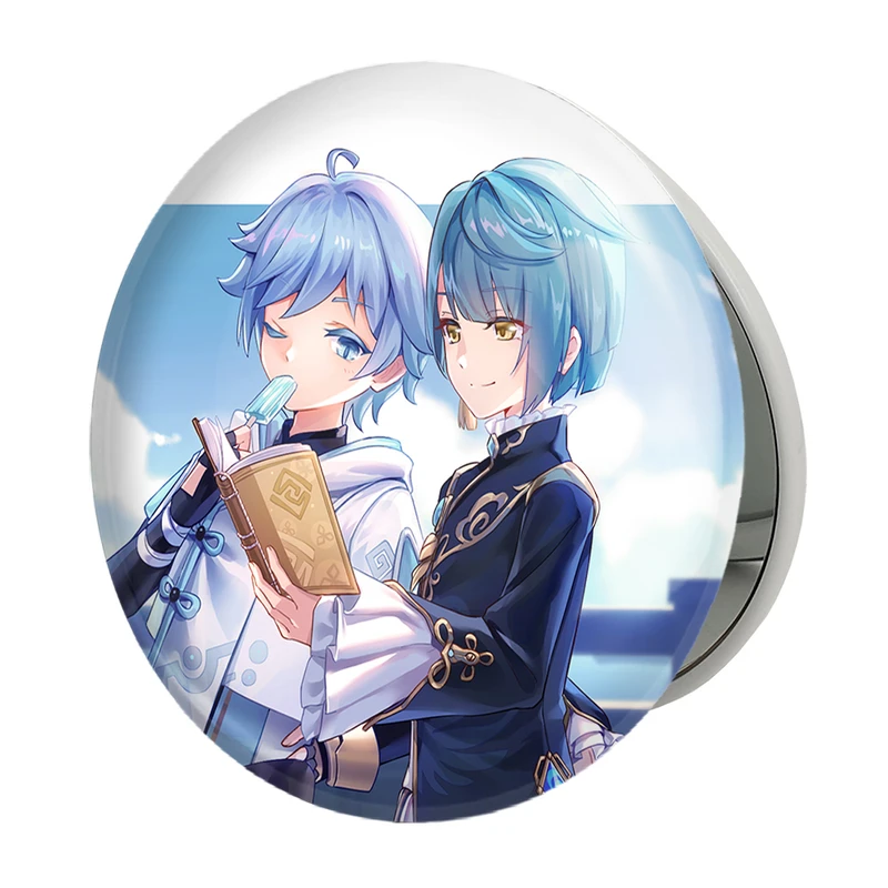 آینه جیبی خندالو طرح بازی گنشین ایمپکت Genshin Impact مدل تاشو کد 25674 