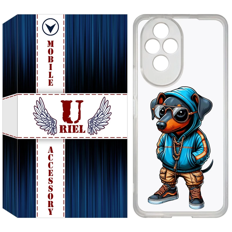 کاور یوریل مدل Clear کد 49 طرح سگ مناسب برای گوشی موبایل آنر 200