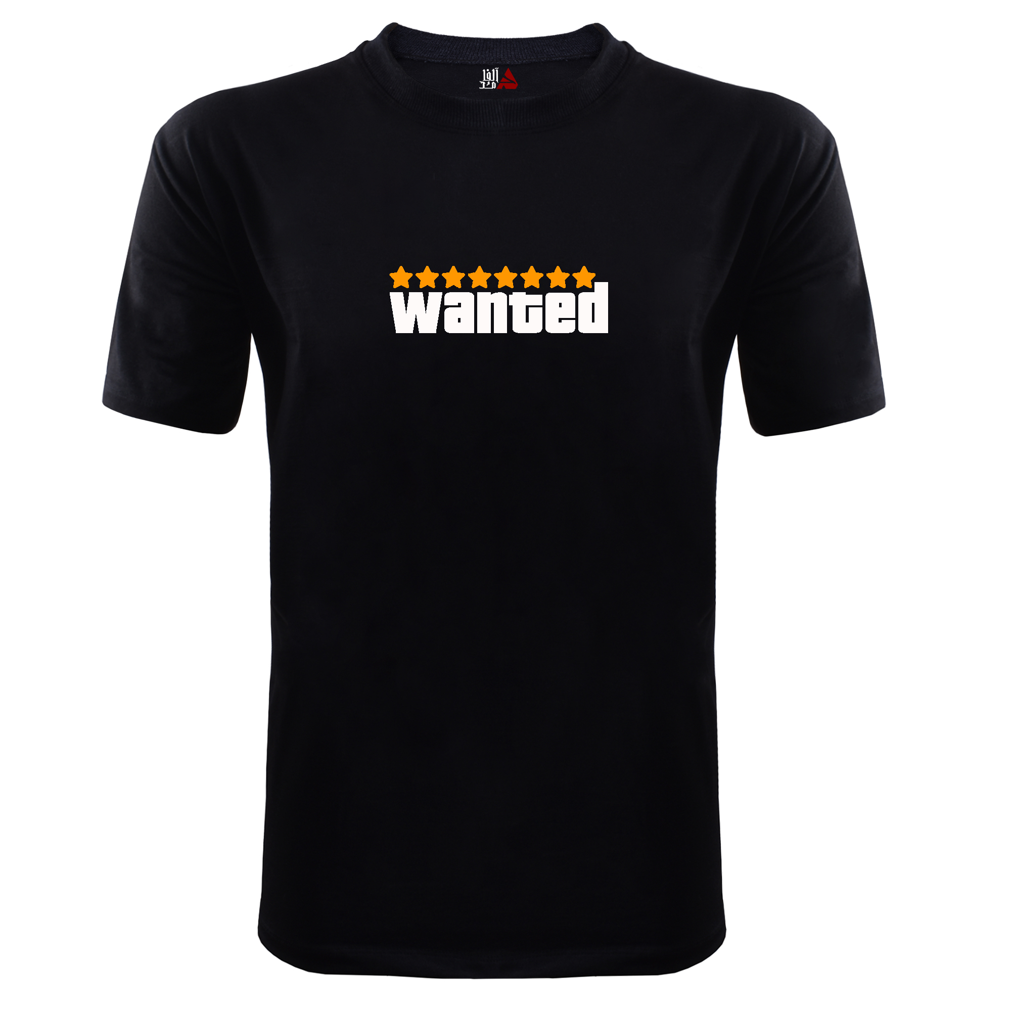 تی شرت آستین کوتاه مردانه مدل Wanted کد b038 رنگ مشکی