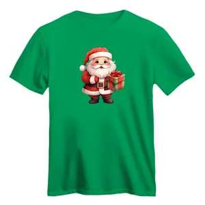 تی شرت آستین کوتاه زنانه مدل بابانوئل کریسمس کد 44