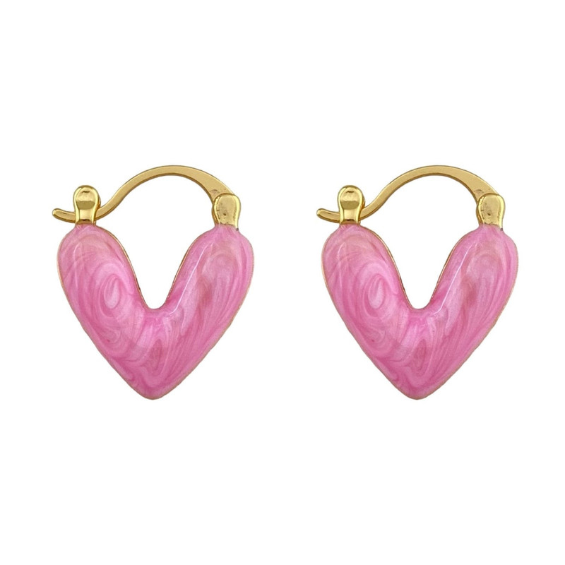 گوشواره زنانه ژوپینگ مدل قلبی کد E4697 گوشواره زنانه ژوپینگ مدل قلبی کد E4697