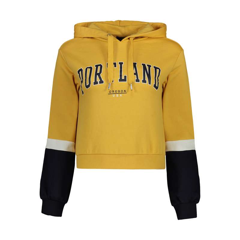 هودی زنانه سولا مدل sl303660064-yellow-mustrad