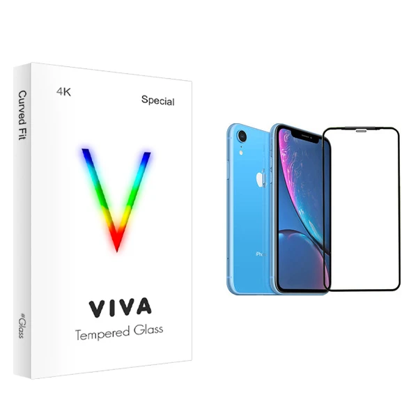 محافظ صفحه نمایش 5D ویوا مدل 4K مناسب برای گوشی موبایل اپل iPhone XR