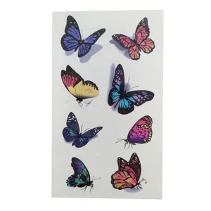 تتو موقت طرح پروانه رنگی 014