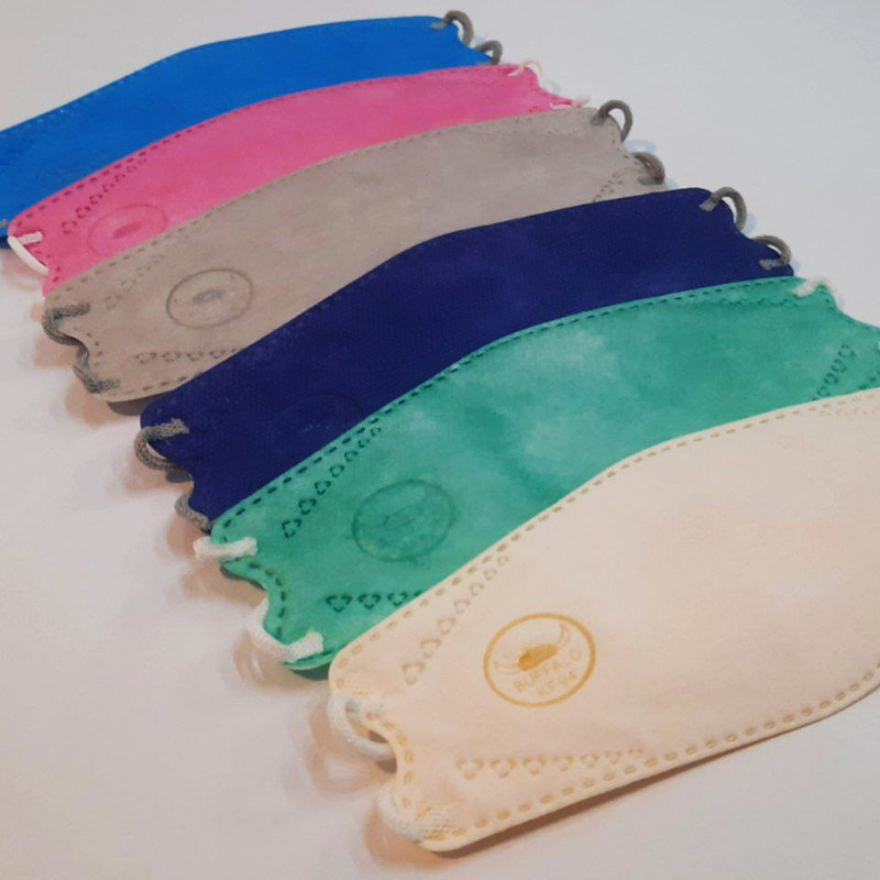 ماسک تنفسی کودک مدل 4 لایه 3 بعدی بوفالو الوان بسته 25 عددی