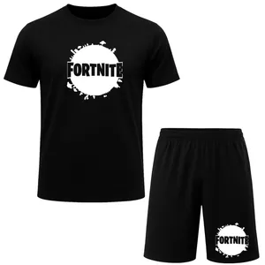 ست تیشرت آستین کوتاه و شلوارک راحتی مردانه مدل A106 طرح فورتنایت