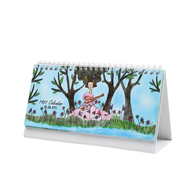 تقویم رومیزی سال 1401 سم مدل دختر نوازنده