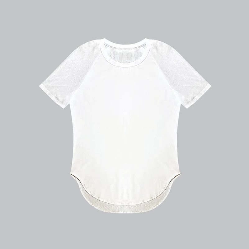 تی شرت  ورزشی آستین کوتاه زنانه شین مدل پشت توری رها