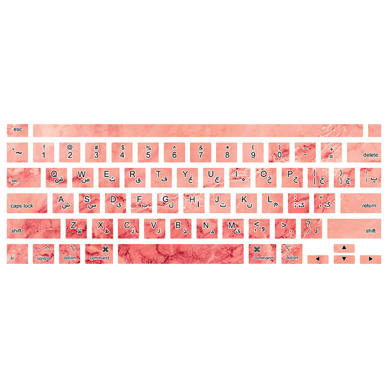 برچسب کیبورد فارسی طرح marble154 مناسب برای مک بوک پرو 13 اینچ 2020-2022
