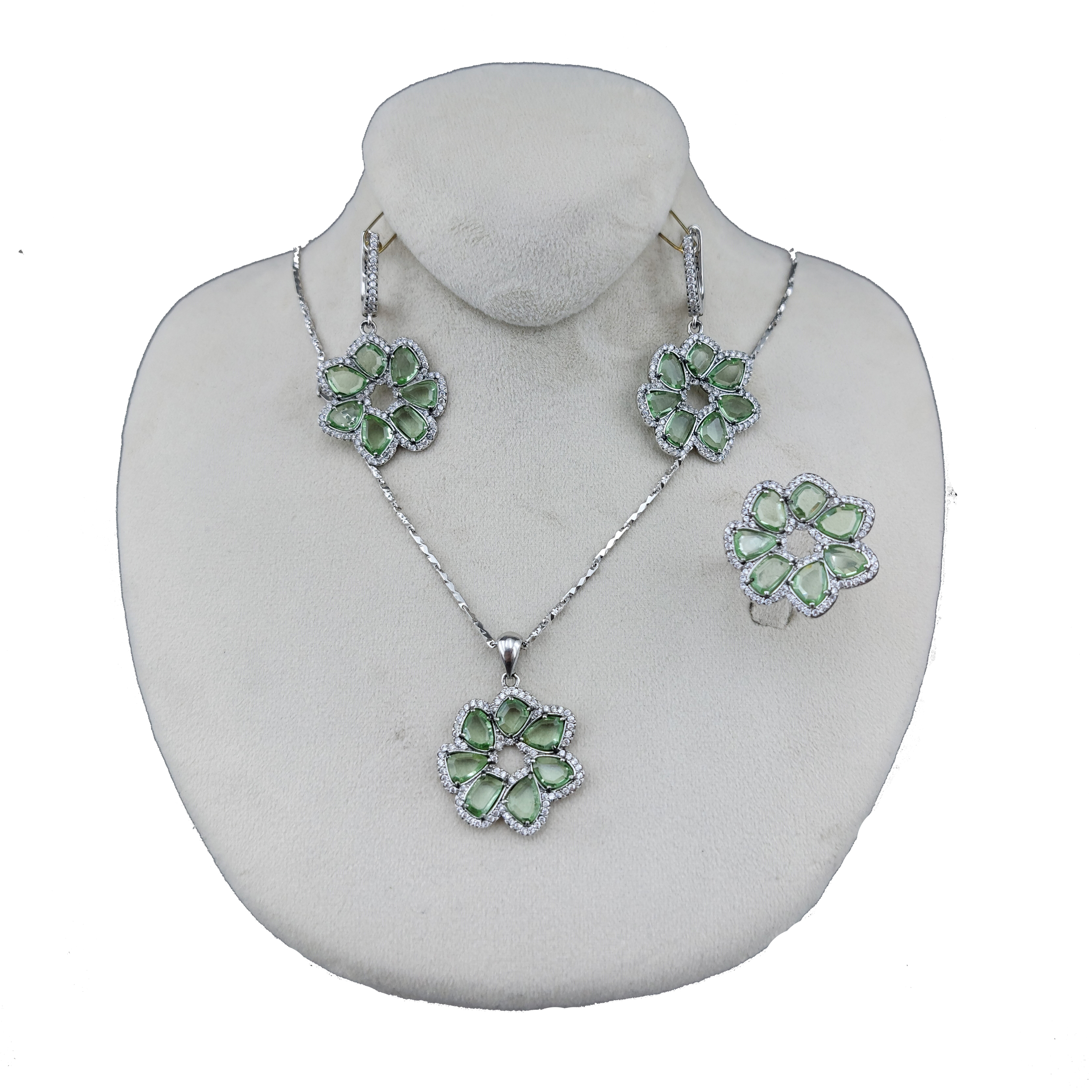 نیم ست نقره زنانه مدل 010