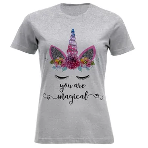 تی شرت آستین کوتاه زنانه مدل تکشاخ A36