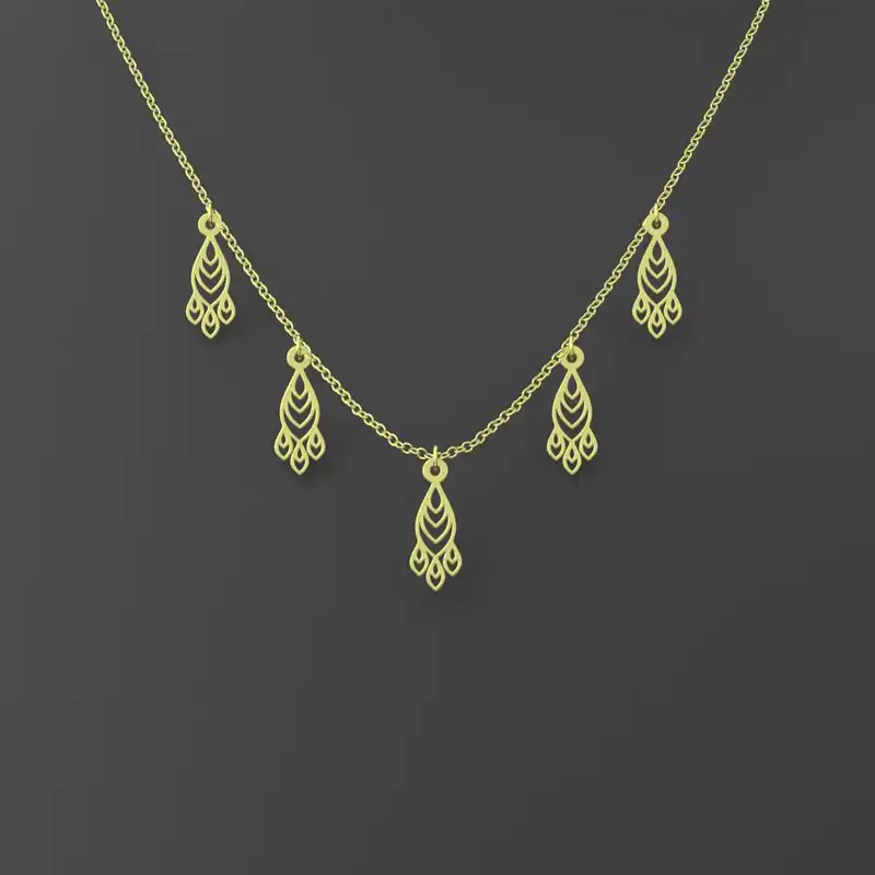 گردنبند طلا 18 عیار زنانه مدوپد مدل هندسی کد RNA11574