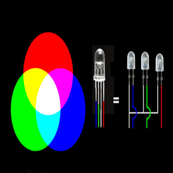لامپ ال ای دی کاتد مشترک مدل RGB04- بسته 10 عددی