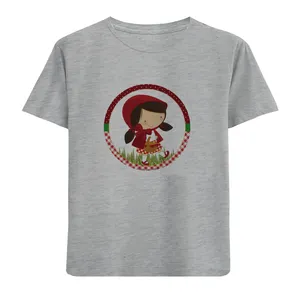 تی شرت آستین کوتاه دخترانه مدل حلقه گل ودختر D92